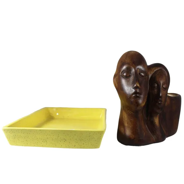 Couple_With_Tray_Plate_Ceramic_Pots_For_Indoor_Plants,Planters,Flower,Gamla_For_Indoor,Outdoor,Balcony,Home,Garden,Office_Decor,Succulent_Pot(L:15_Cm,W:9_Cm,H:13_Cm)