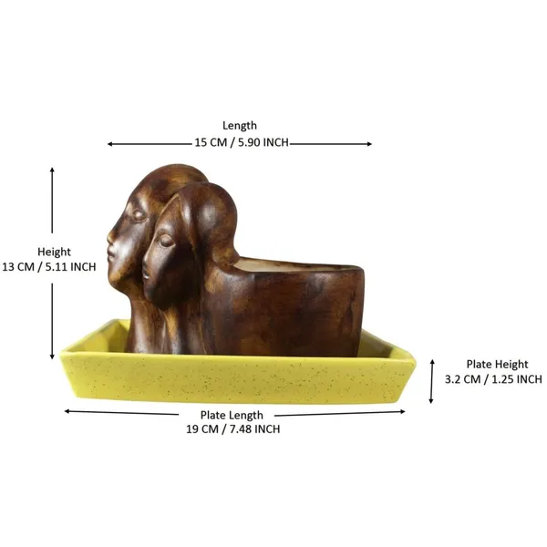 Couple_With_Tray_Plate_Ceramic_Pots_For_Indoor_Plants,Planters,Flower,Gamla_For_Indoor,Outdoor,Balcony,Home,Garden,Office_Decor,Succulent_Pot(L:15_Cm,W:9_Cm,H:13_Cm)