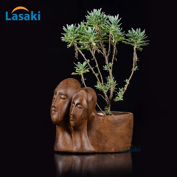 Couple_With_Tray_Plate_Ceramic_Pots_For_Indoor_Plants,Planters,Flower,Gamla_For_Indoor,Outdoor,Balcony,Home,Garden,Office_Decor,Succulent_Pot(L:15_Cm,W:9_Cm,H:13_Cm)