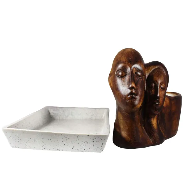 Ceramic_Couple_With_Tray_Pots_For_Plants_In_Indoor,_Outdoor,_Balcony,_Garden,_Office_Decor_(Antique_And_White,_15X9X13_Cm)