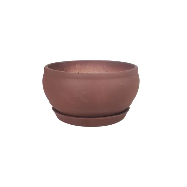 Bowl_Small_Truffle_With_Plate_Truffle_R4_Ceramic_Pots_For_Indoor_Plants,Planters,Flower,Gamla,Outdoor,Home,Garden,Decor,Succulent(Bowl-H-8Cmxd-15Cm,Plate-H-2Xd-13Cm)