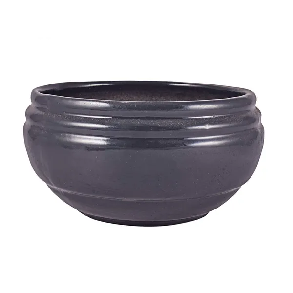 Bowl_Small_With_Tray_Plate_Ceramic_Pots_For_Indoor_Plants,Planters,Flower_Pots,Gamla_For_Indoor,Outdoor,Succulent_Pot(Color:Dark_Grey-Violet)(D:13_Cm,_H:7_Cm)