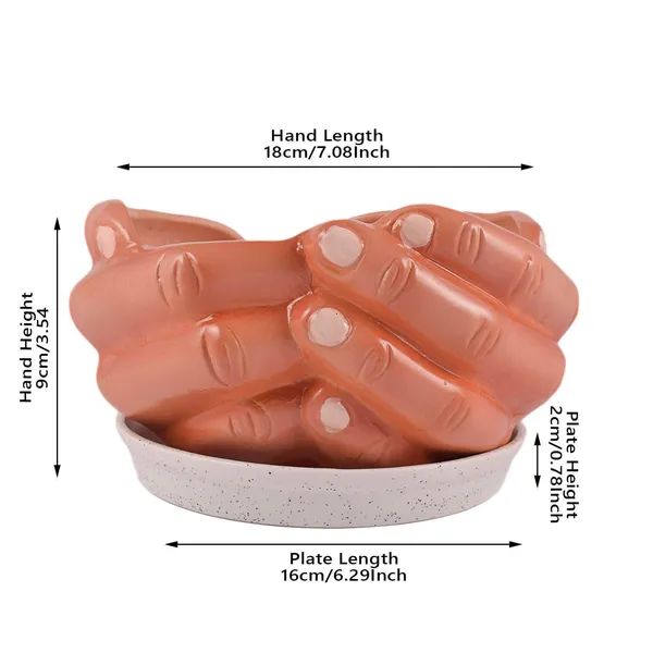 Hand_With_Tray_Plate_Ceramic_Pots_For_Indoor_Plants,Planters,Flower_Pots,Gamla_For_Indoor,Outdoor,Succulent_Pot.(Color:_Hp,Plate:_White)_Cir001