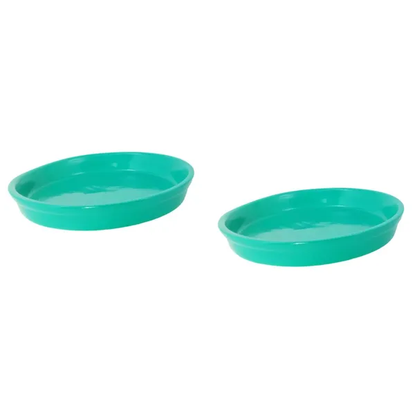 Plate_Tray_(Set_Of_Two)_For_Ceramic_Pots_For_Indoor_Plants,Planters,Flower_Pots,Gamla_(D:_16_Cm,_H:_2_Cm)_(Color:Green)