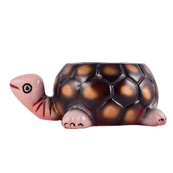 Tortoise_Big_Ceramic_Pots_For_Indoor_Plants,Planters,Flower_Pots,Gamla_For_Indoor,Outdoor,Succulent_Pot.(Color:_Hp_Pink_Neck)