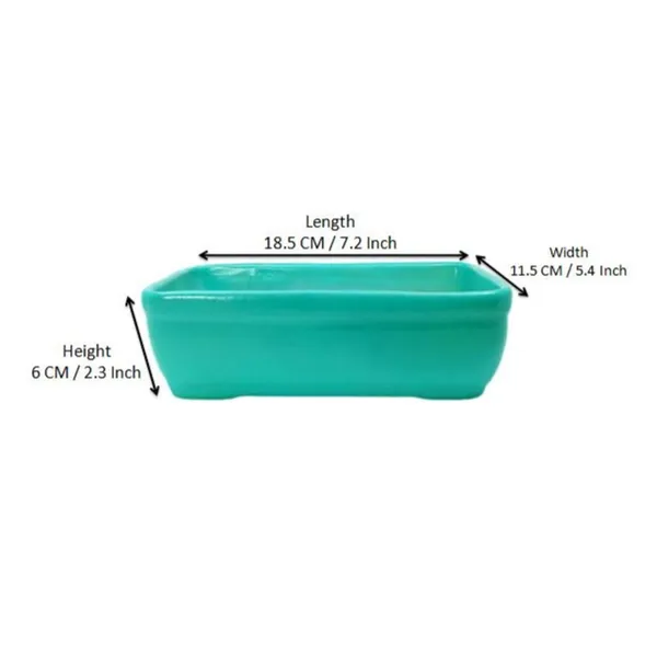 Rectangle_Hand_Panted_Ceramic_Pots_For_Indoor_Plants,Planters,Flower_Pots,Gamla_For_Indoor,Outdoor,Succulent_Pot.(Color:_Green)