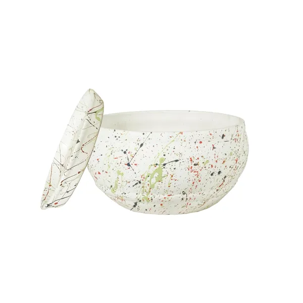 Bowl_Small_Multi_With_Plate_Multi_R4_Ceramic_Pots_For_Indoor_Plants,Planters,Flower,Gamla,Outdoor,Balcony,Home,Garden,Decor,Succulent(Bowl-H-8Cmxd-15Cm,Plate-H-2Xd-13Cm)