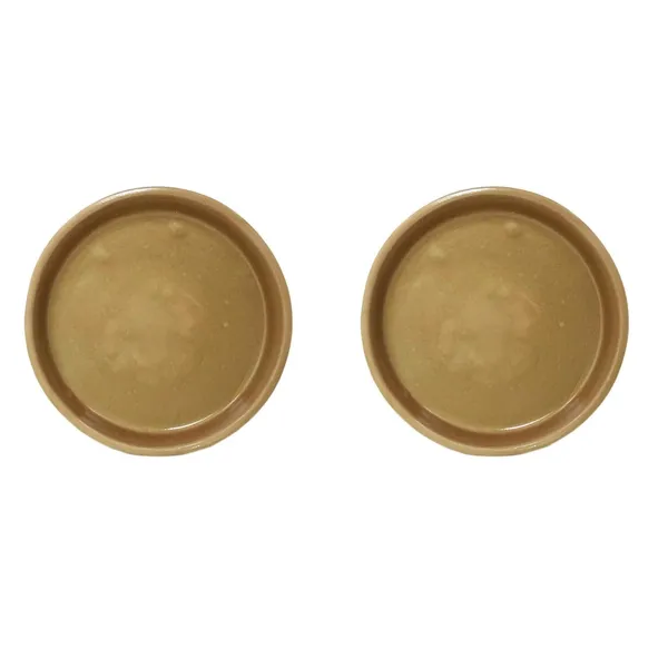 Set_Of_2_Ceramic_Plate_Tray_For_Ceramic_Pots_For_Indoor_Plants,Planters,Flower_Pots,Gamla_(D:16_Cm,_H:2_Cm)_(Color:Golden)