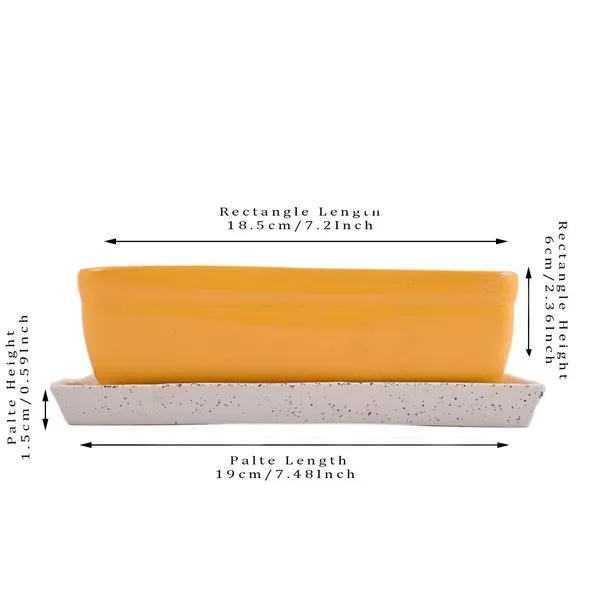 Rectangle_With_Plate_Tray_Ceramic_Pots_For_Indoor_Plants,Planters,Flower_Pots,Gamla_For_Indoor,Outdoor,Succulent_Pot.(Color:_Hp_Yellow,Plate:White)