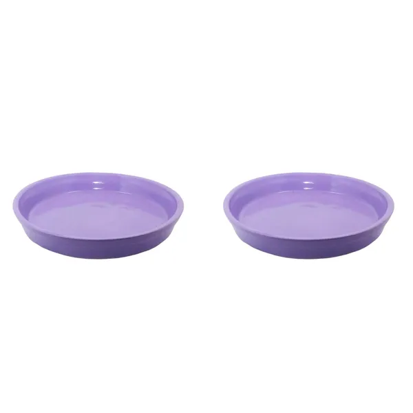 Plate_Tray_(Set_Of_Two)_For_Ceramic_Pots_For_Indoor_Plants,Planters,Flower_Pots,Gamla_(D:_16_Cm,_H:_2_Cm)_(Color:Violet)