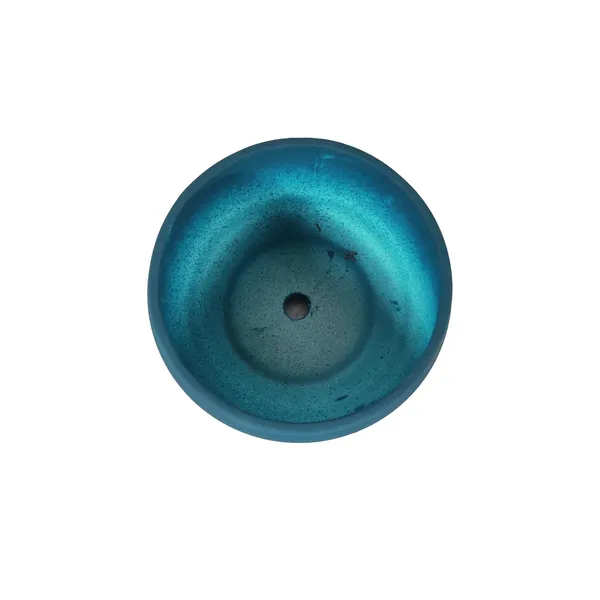 Bowl_Small_Blue_With_Plate_Blue_R4_Ceramic_Pots_For_Indoor_Plants,Planters,Flower,Gamla,Outdoor,Balcony,Home,Garden,Decor,Succulent(Bowl-H-8Cmxd-15Cm,Plate-H-2Xd-13Cm)