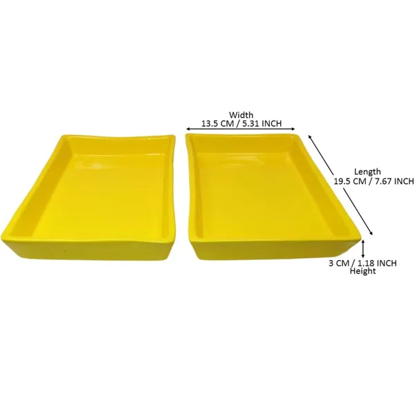 Plate_Tray_(Set_Of_Two)_Ceramic_Pots_For_Indoor_Plants,Planters,Flower_Pots,Gamla_For_Indoor,Outdoor,Succulent_Pot.(L:_19.5_Cm,_W:_13.5_Cm,_H:_3_Cm)()_Hp