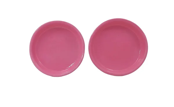 Plate_Tray_(Set_Of_Two)_For_Ceramic_Pots_For_Indoor_Plants,Planters,Flower_Pots,Gamla_(Color:Pink)_(D:_10_Cm,_H:_1.5_Cm)