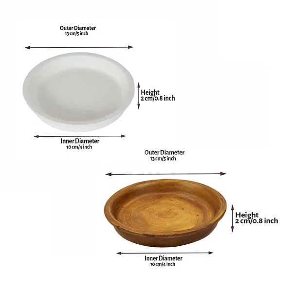 Round_Ceramic_Trays_(Plates_Saucers)_For_Pots,_Planters,_Flower,_Succulent(4_Inch,Set_Of_2)_White+Antique_R4