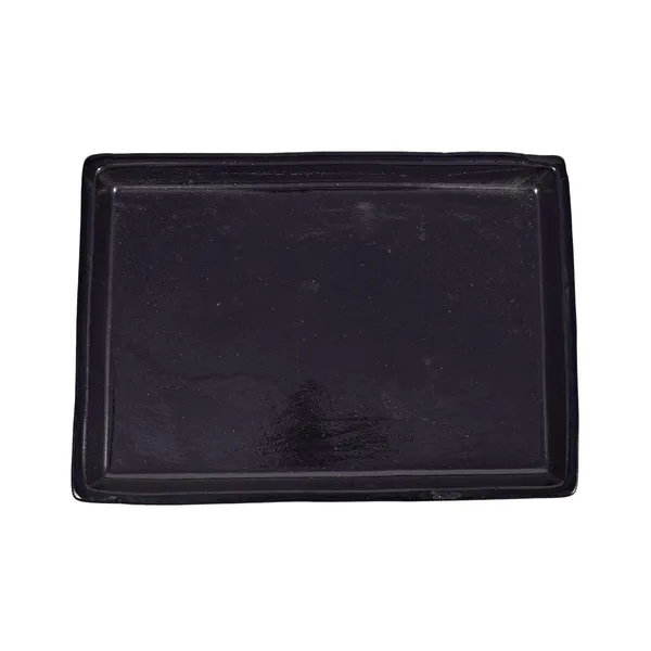Plate_Tray_(Set_Of_Two)_For_Ceramic_Pots_For_Indoor_Plants,Planters,Flower_Pots,Gamla_(L:19.5_Cm,_W:13.5_Cm,_H:1.5_Cm)(Black)_()