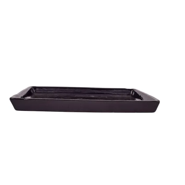 Plate_Tray_(Set_Of_Two)_For_Ceramic_Pots_For_Indoor_Plants,Planters,Flower_Pots,Gamla_(L:19.5_Cm,_W:13.5_Cm,_H:1.5_Cm)(Black)_()