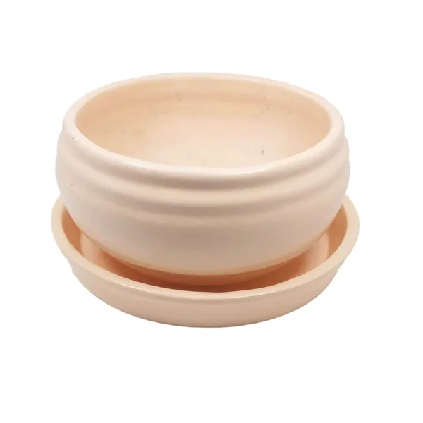 Bowl_Small_With_Tray_Plate_Ceramic_Pots_For_Indoor_Plants,Planters,Flower_Pots,Gamla_For_Indoor,Outdoor,Succulent_Pot.(Skin:_Color)_Cir001