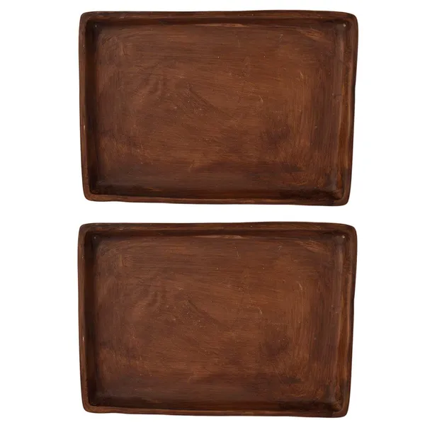 Rectangle_Plate_Tray_(Set_Of_Two)_For_Ceramic_Pots_For_Indoor_Plants,Planters,Flower_Pots,Gamla_(Color:Antique)