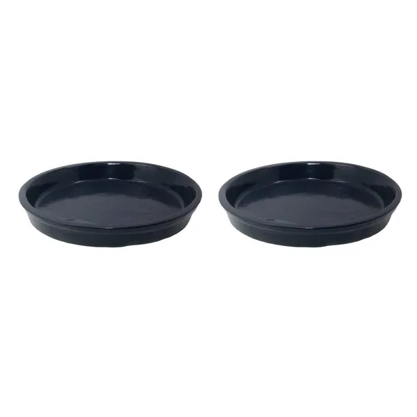 Plate_Tray_(Set_Of_Two)_For_Ceramic_Pots_For_Indoor_Plants,Planters,Flower_Pots,Gamla_(D:_16_Cm,_H:_2_Cm)_(Color:Grey)