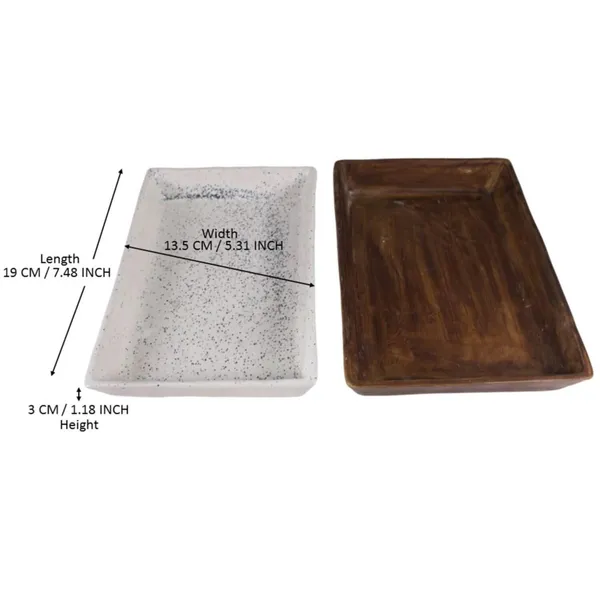 Rectangle_Tray_Plate_Ceramic_Pots_For_Indoor_Plants,Planters,Flower_Pots,Gamla,Outdoor,Succulent_Pot(Color:White-Antique)