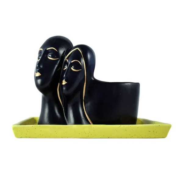 Couple_With_Tray_Plate_Ceramic_For_Indoor_Plants,Planters,Flower,Gamla_For_Indoor,Outdoor,Succulent_Pot.Anniversary_Valentines_Gift_For_Love(Hp_Blue,Plate:Yellow)_Rec003