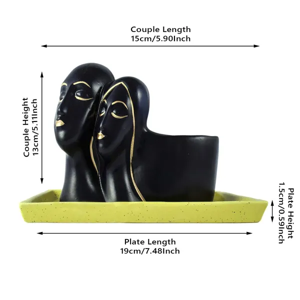 Couple_With_Tray_Plate_Ceramic_For_Indoor_Plants,Planters,Flower,Gamla_For_Indoor,Outdoor,Succulent_Pot.Anniversary_Valentines_Gift_For_Love(Hp_Blue,Plate:Yellow)_Rec003