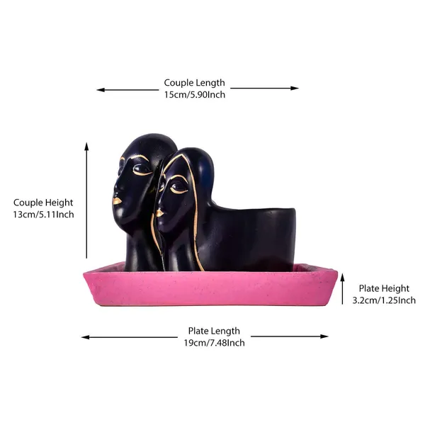 Couple_With_Tray_Plate_Ceramic_Pots_For_Indoor_Plants,Planters,Flower_Pots,Gamla_For_Indoor,Outdoor,Succulent_Pot.(Color:Hp_Blue,Plate:Pink)_(Rec003)