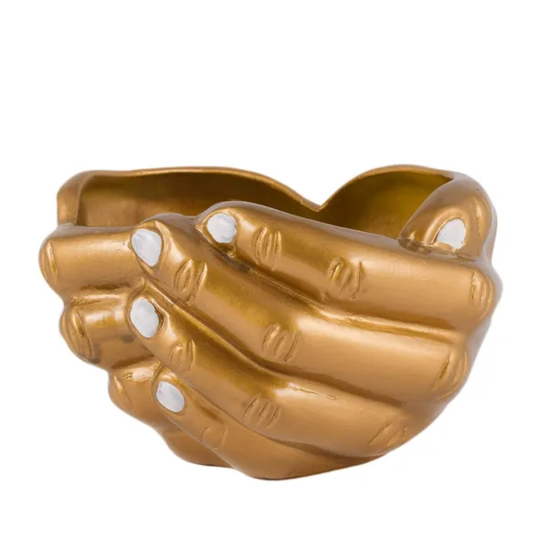 Hand_Ceramic_Pots_For_Indoor_Plants,Planters,Flower_Pots,Gamla_For_Indoor,Outdoor,Succulent_Pot.(Color:Golden)
