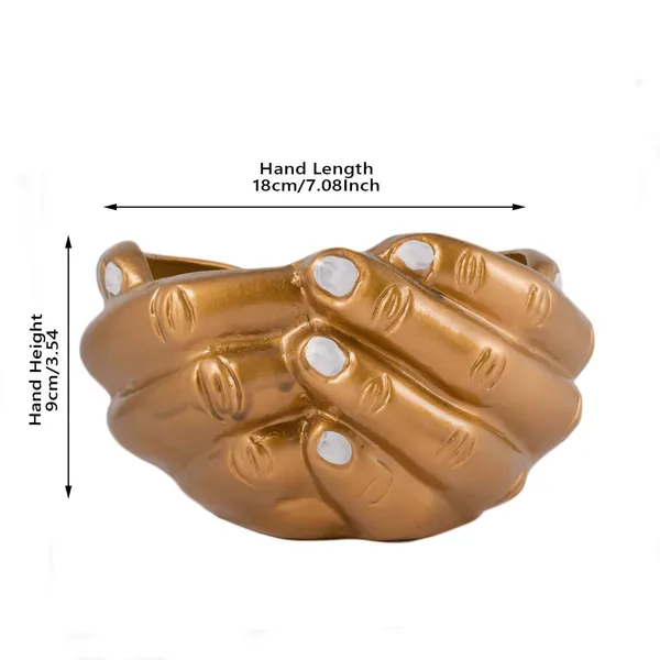 Hand_Ceramic_Pots_For_Indoor_Plants,Planters,Flower_Pots,Gamla_For_Indoor,Outdoor,Succulent_Pot.(Color:Golden)