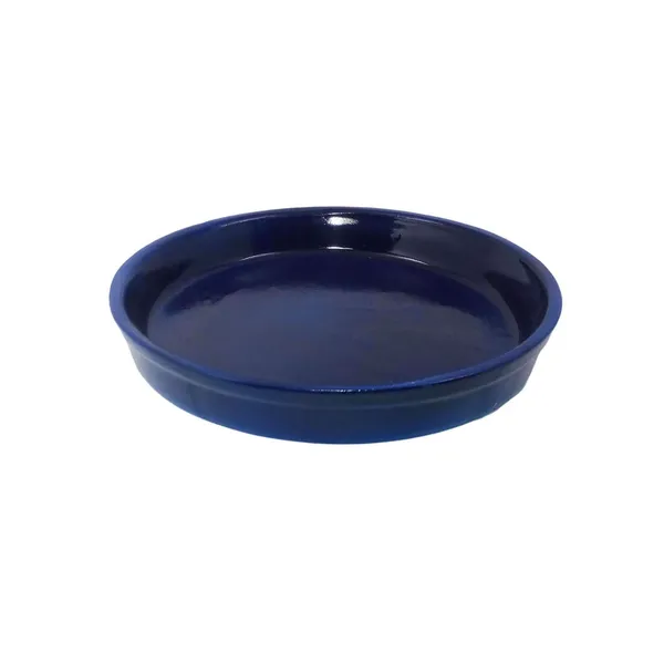 Circular_Ceramic_Plate_(Set_Of_Two)_Tray_For_Indoor_Plants,Planters,Flower_Pots,Gamla_For_Indoor,Outdoor,Succulent_Pot.(Color:Blue)
