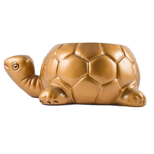 Tortoise_Big_Ceramic_Pots_For_Indoor_Plants,Planters,Flower_Pots,Gamla,For_Indoor,Outdoor,Balcony,Home,Garden_And_Office_Decor,Succulent_Pot(Color:Golden)