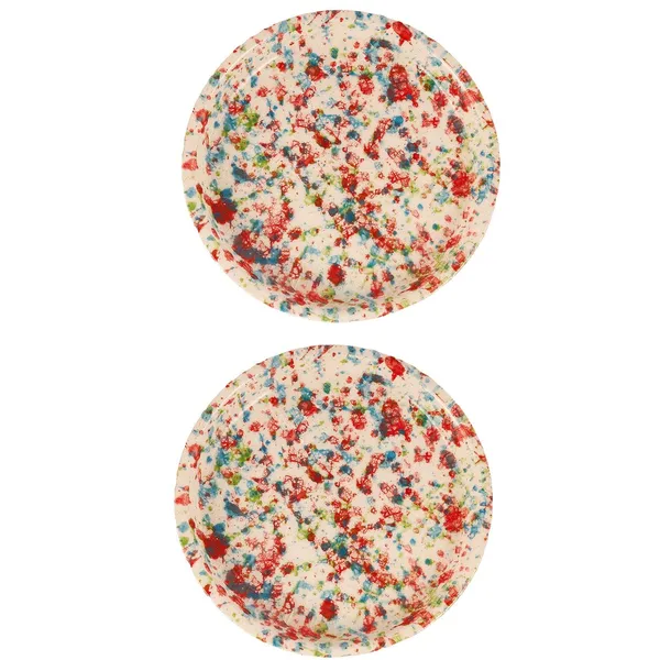 Circular_Plate_Tray_(Set_Of_Two)_For_Ceramic_Pots_For_Indoor_Plants,Planters,Flower_Pots,Gamla(Color:Multi)(D:16_Cm,_H:2_Cm)