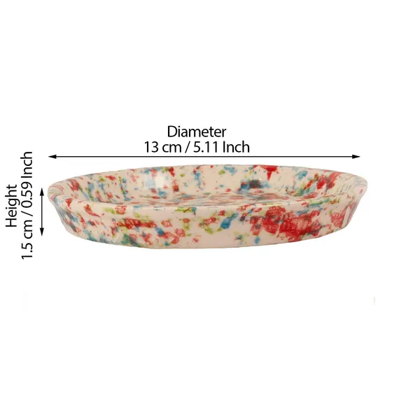 Circular_Plate_Tray_(Set_Of_Two)_For_Ceramic_Pots_For_Indoor_Plants,Planters,Flower_Pots,Gamla(Color:Multi)(D:16_Cm,_H:2_Cm)