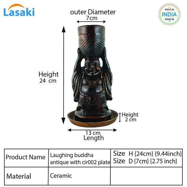 Laughing_Buddha_Antique_Ceramic_Pot_With_Antique_Saucer_For_Indoor_Plants_Living_Room_Interior_Pot_Plant_Home_Décor_Planter_(Cir002)
