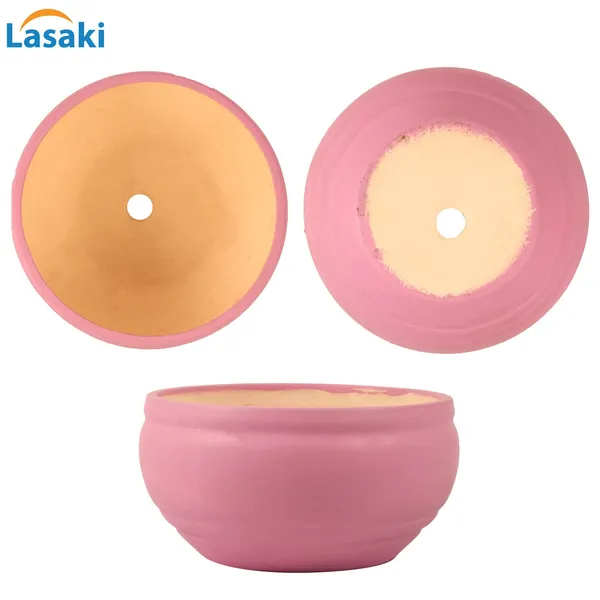 Bowl_Small_Pink_Ceramic_Pots_For_Indoor_Plants,_Planters,_Flower,_Pots,_Gamla,_Outdoor,_Balcony,_Home,_Garden,_Office_Decor,_Succulent_Pot(D_-_15_X_H_-_8_Cm)