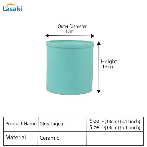 Gloria_Aqua_Ceramic_Pots_For_Indoor_Plants,_Planters,_Flower,_Pots,_Gamla,_Outdoor,_Balcony,_Home,_Garden,_Office_Decor,_Succulent_Pot(H_-_13_X_D_-_13_Cm)