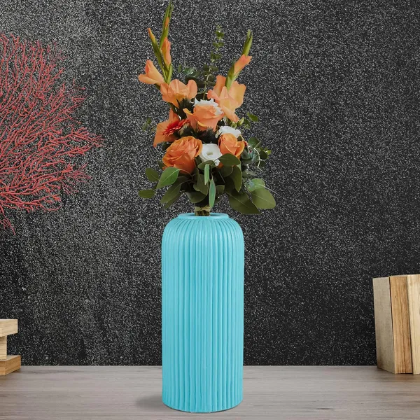Evelyn_Big_Aqua_Ceramic_Flower_Vase_For_Living_Room,_Bedroom,_Dining_Table,_Home_Decoration_(H_-_26.5_X_D_-_10_Cm,_Aqua)