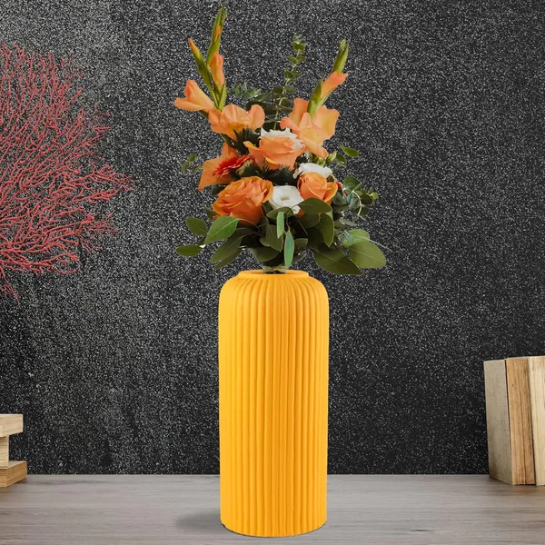 Evelyn_Big_Saffron_Ceramic_Flower_Vase_For_Living_Room,_Bedroom,_Dining_Table,_Home_Decoration_(H_-_26.5_X_D_-_10_Cm,_Saffron)