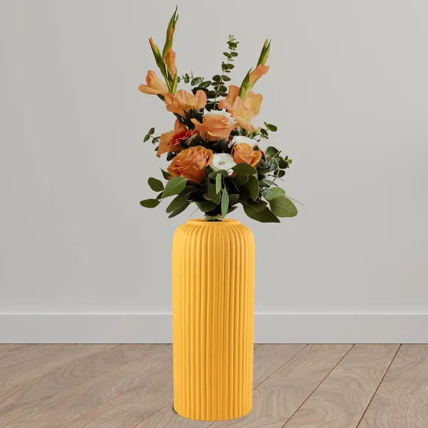 Evelyn_Big_Saffron_Ceramic_Flower_Vase_For_Living_Room,_Bedroom,_Dining_Table,_Home_Decoration_(H_-_26.5_X_D_-_10_Cm,_Saffron)
