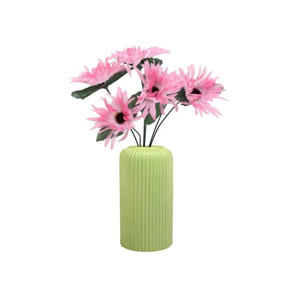 Evelyn_Small_Mint_Ceramic_Flower_Vase_For_Living_Room,_Bedroom,_Dining_Table,_Home_Decoration_(H_-_15.5_X_D_-_8_Cm,_Mint)