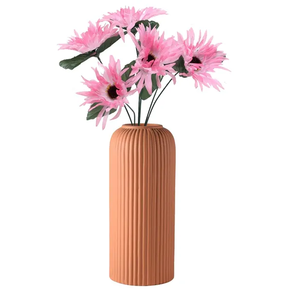 Evelyn_Big_Ginger_Ceramic_Flower_Vase_For_Living_Room,_Bedroom,_Dining_Table,_Home_Decoration_(H_-_26.5_X_D_-_10_Cm,_Ginger)