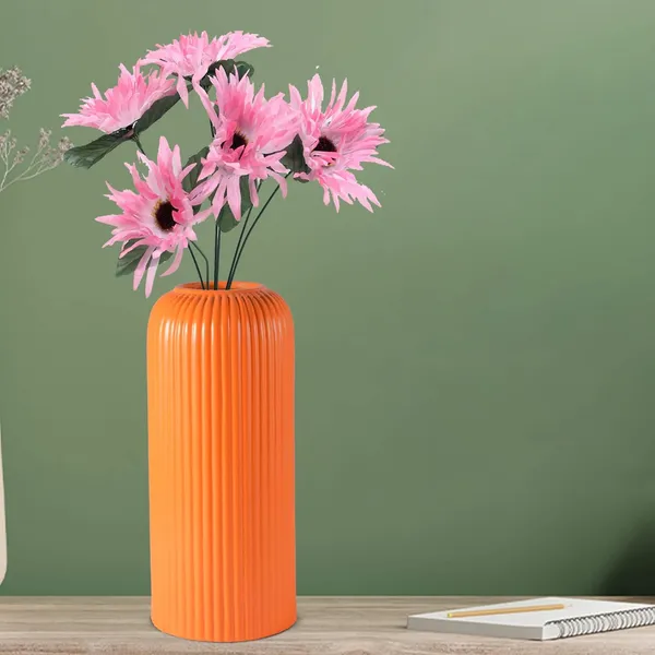 Evelyn_Big_Lily_Ceramic_Flower_Vase_For_Living_Room,_Bedroom,_Dining_Table,_Home_Decoration_(H_-_26.5_X_D_-_10_Cm,_Lily)