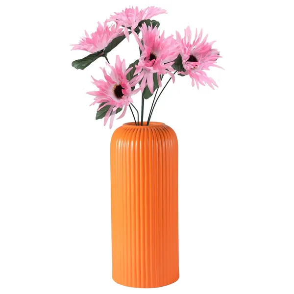 Evelyn_Big_Lily_Ceramic_Flower_Vase_For_Living_Room,_Bedroom,_Dining_Table,_Home_Decoration_(H_-_26.5_X_D_-_10_Cm,_Lily)