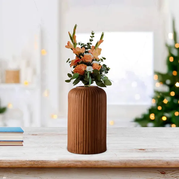 Evelyn_Small_Antique_Ceramic_Flower_Vase_For_Living_Room,_Bedroom,_Dining_Table,_Home_Decoration_(H_-_15.5_X_D_-_8_Cm,_Antique)