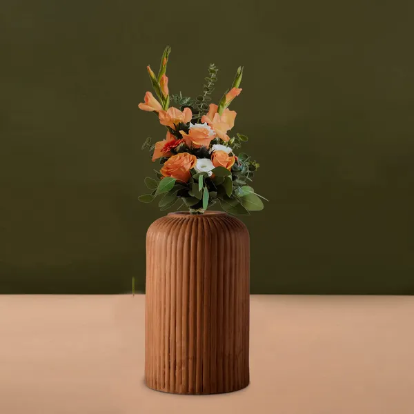 Evelyn_Small_Antique_Ceramic_Flower_Vase_For_Living_Room,_Bedroom,_Dining_Table,_Home_Decoration_(H_-_15.5_X_D_-_8_Cm,_Antique)