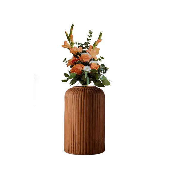 Evelyn_Small_Antique_Ceramic_Flower_Vase_For_Living_Room,_Bedroom,_Dining_Table,_Home_Decoration_(H_-_15.5_X_D_-_8_Cm,_Antique)