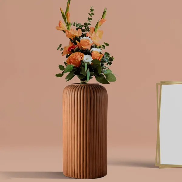 Evelyn_Medium_Antique_Ceramic_Flower_Vase_For_Living_Room,_Bedroom,_Dining_Table,_Home_Decoration_(H_-_20.5_X_D_-_9_Cm,_Antique)