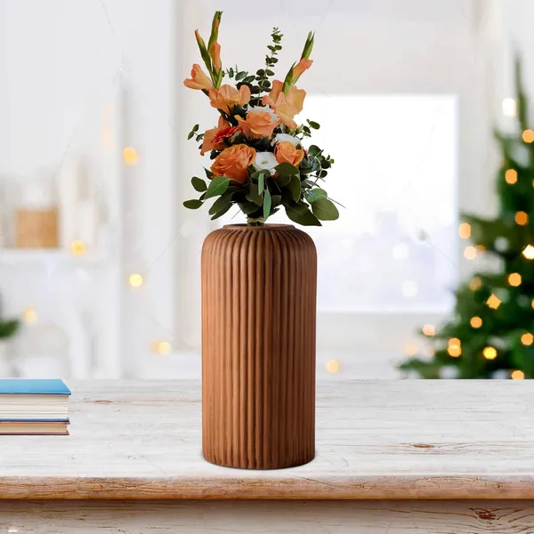 Evelyn_Medium_Antique_Ceramic_Flower_Vase_For_Living_Room,_Bedroom,_Dining_Table,_Home_Decoration_(H_-_20.5_X_D_-_9_Cm,_Antique)
