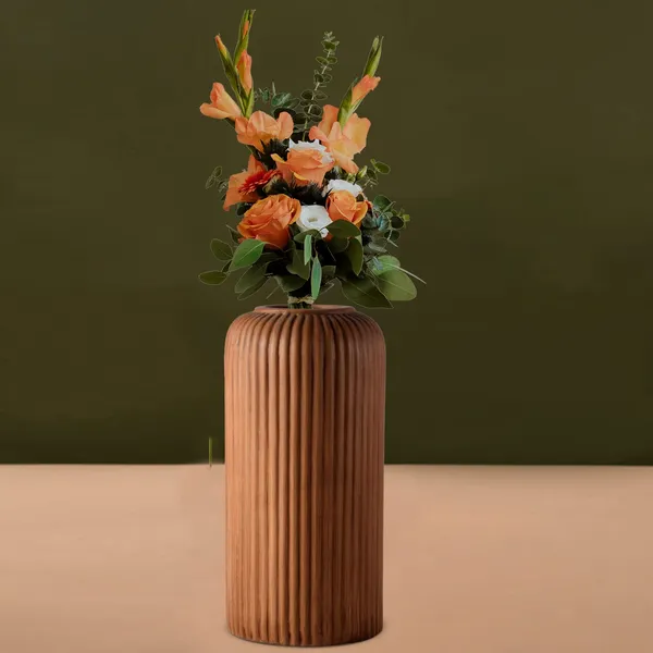 Evelyn_Medium_Antique_Ceramic_Flower_Vase_For_Living_Room,_Bedroom,_Dining_Table,_Home_Decoration_(H_-_20.5_X_D_-_9_Cm,_Antique)