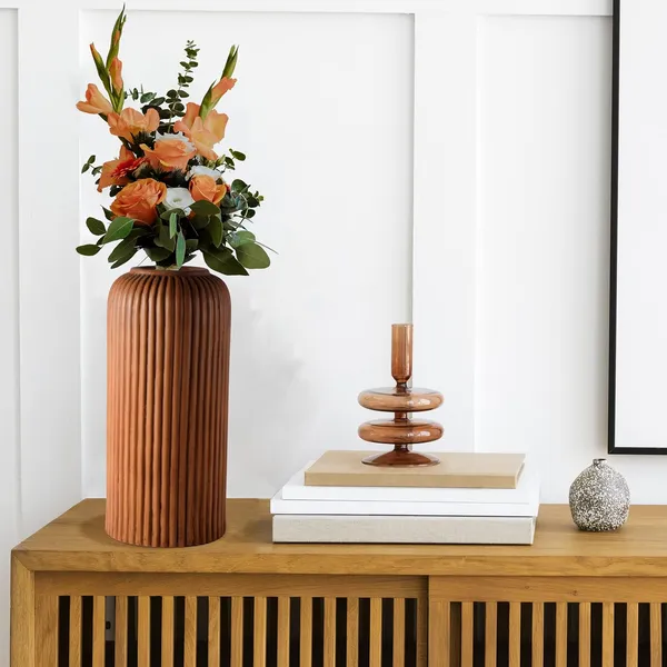 Evelyn_Big_Antique_Ceramic_Flower_Vase_For_Living_Room,_Bedroom,_Dining_Table,_Home_Decoration_(H_-_26.5_X_D_-_10_Cm,_Antique),_Brown